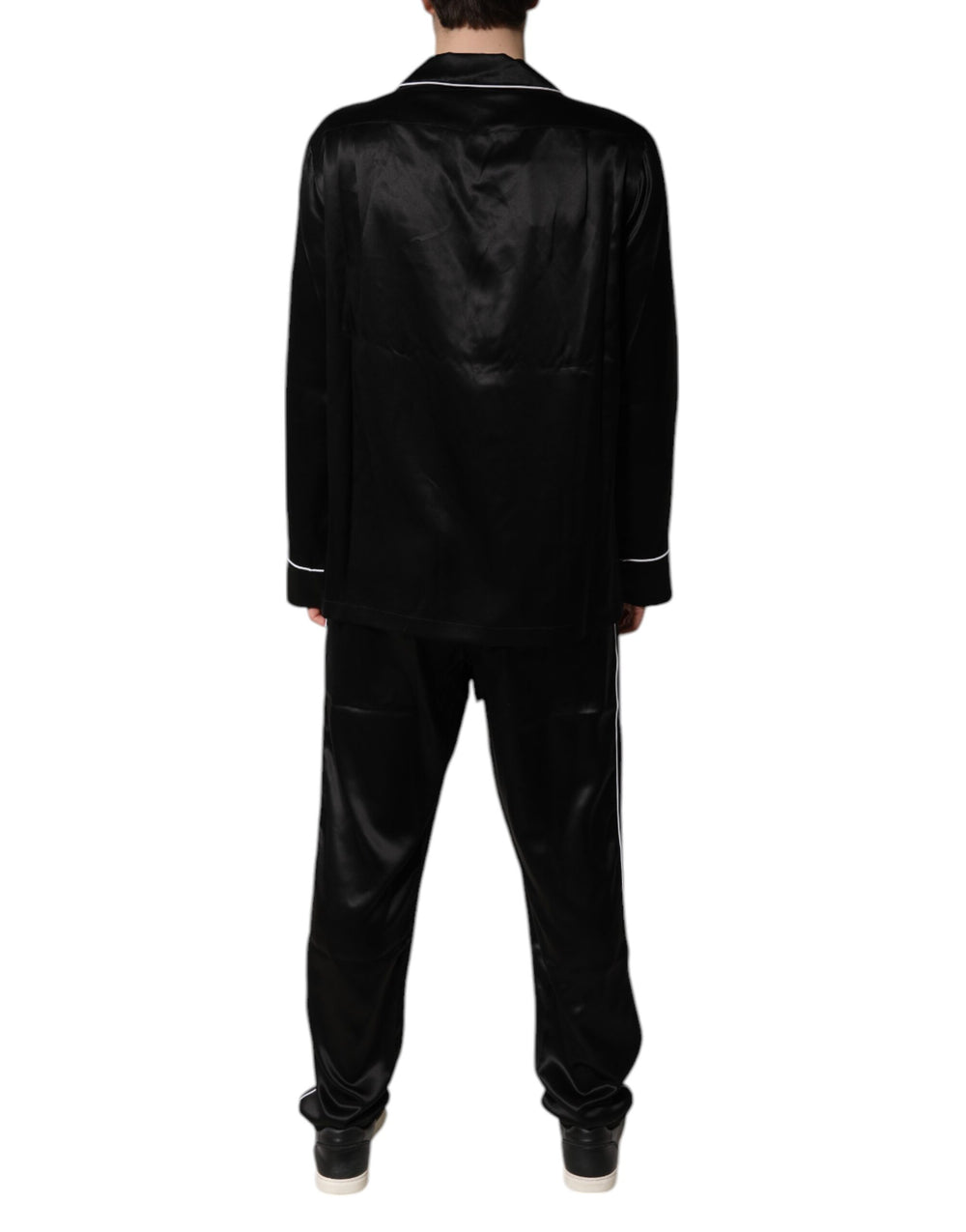 Dolce & Gabbana 100% Silk Pyjama Set in Black