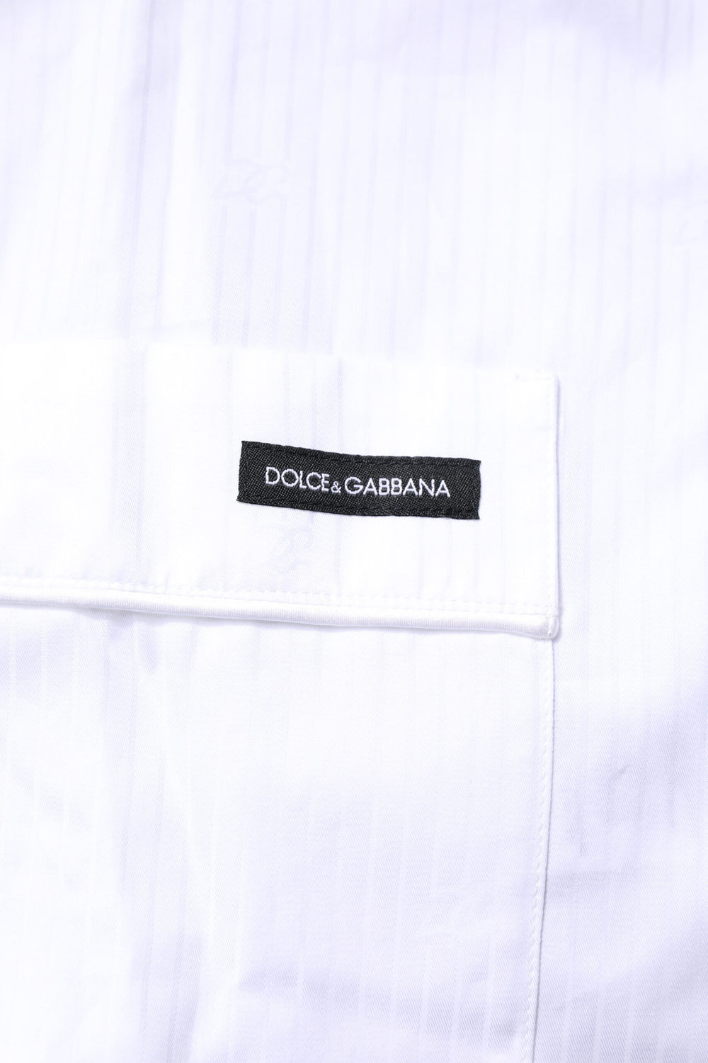 Dolce & Gabbana 100% Cotton Shirt and Pants Pyjama Set in White