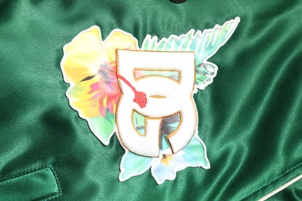 Dolce & Gabbana Floral Bomber Jacket in Green