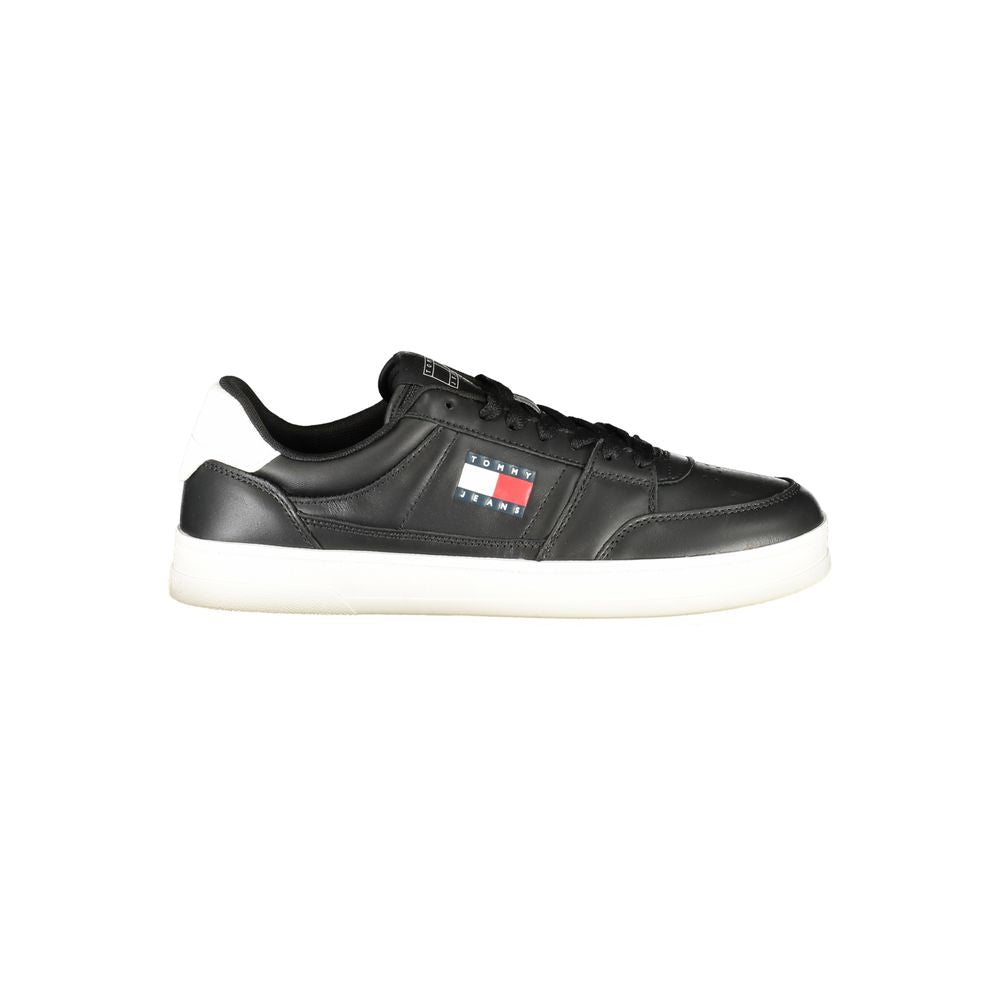 Black Leather Men Sneaker mens luxury fashion - Mens Edit