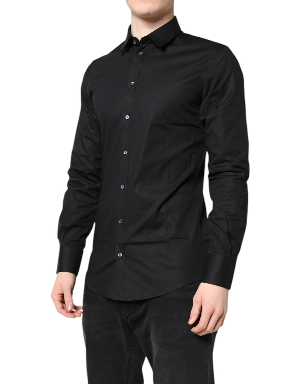Dolce & Gabbana Cotton Dress Shirt in Black