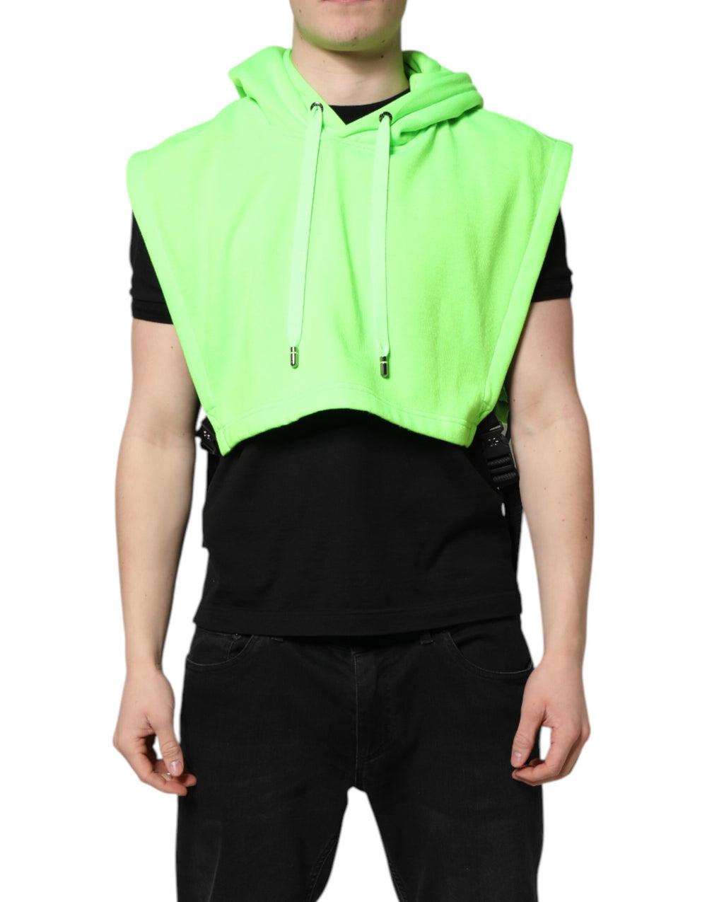 Dolce & Gabbana Polyester Hooded Vest in Green