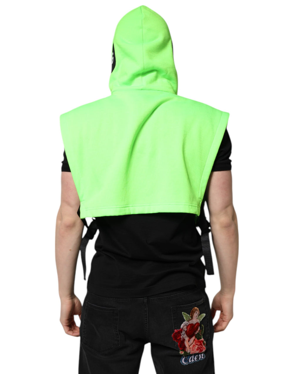 Dolce & Gabbana Polyester Hooded Vest in Green
