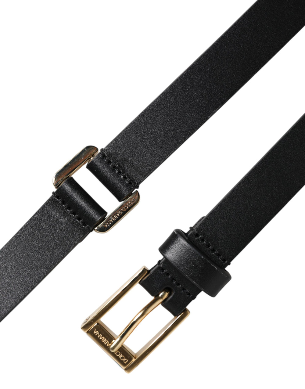 Dolce & Gabbana Calf Leather Belt in Black