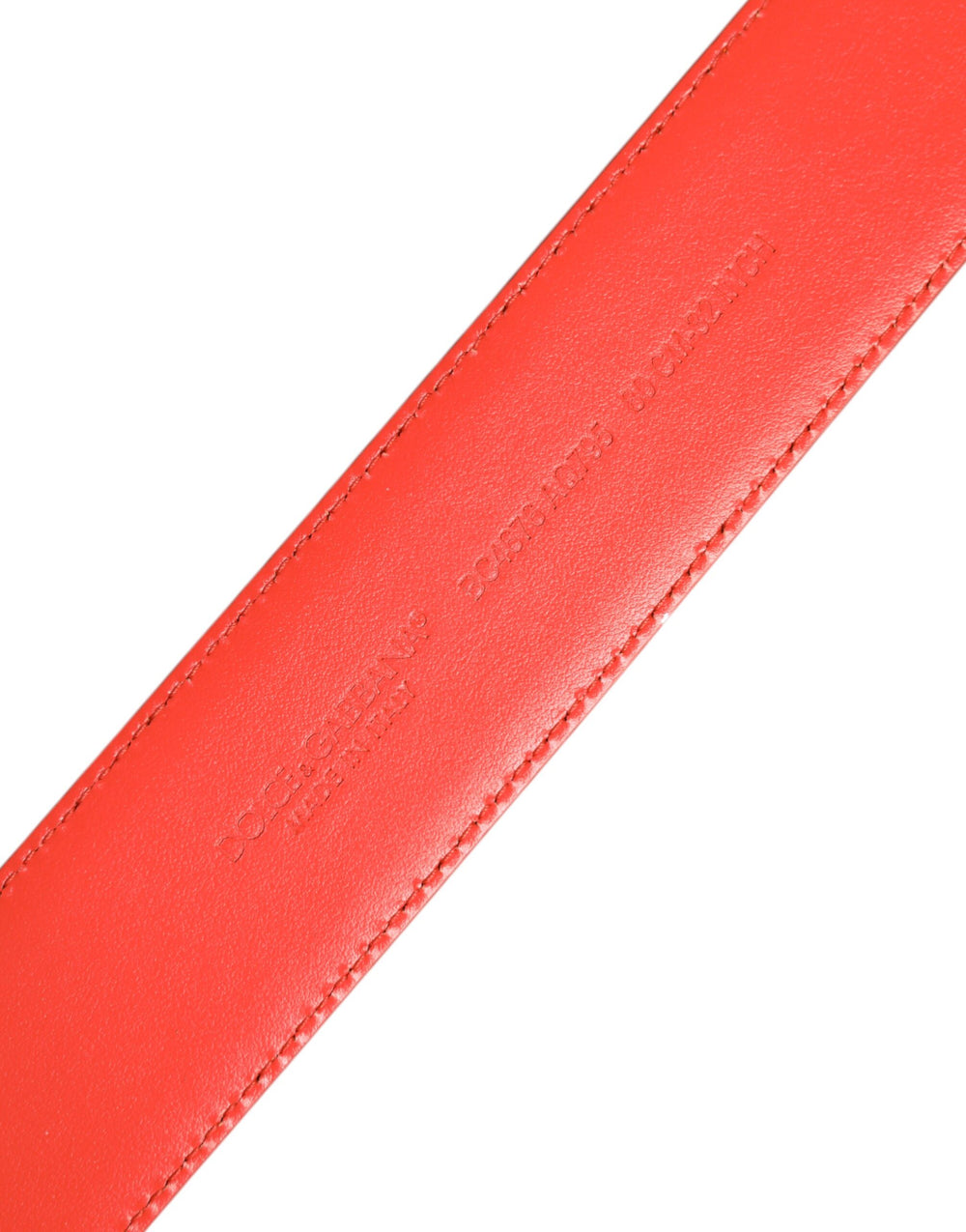Dolce & Gabbana Calf Leather Belt in Orange