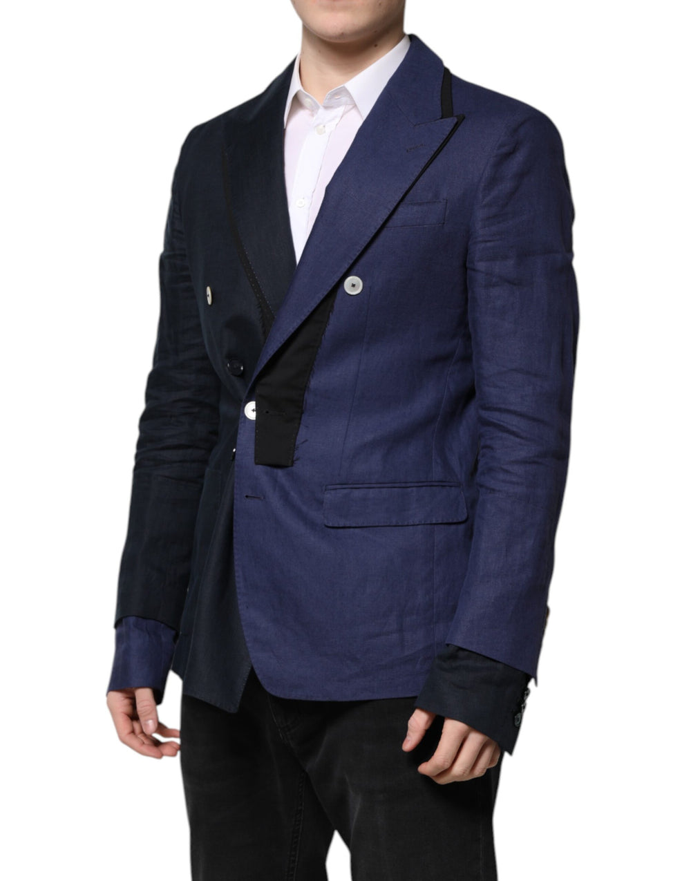 Dolce & Gabbana Double-Breasted Blazer in Navy Blue