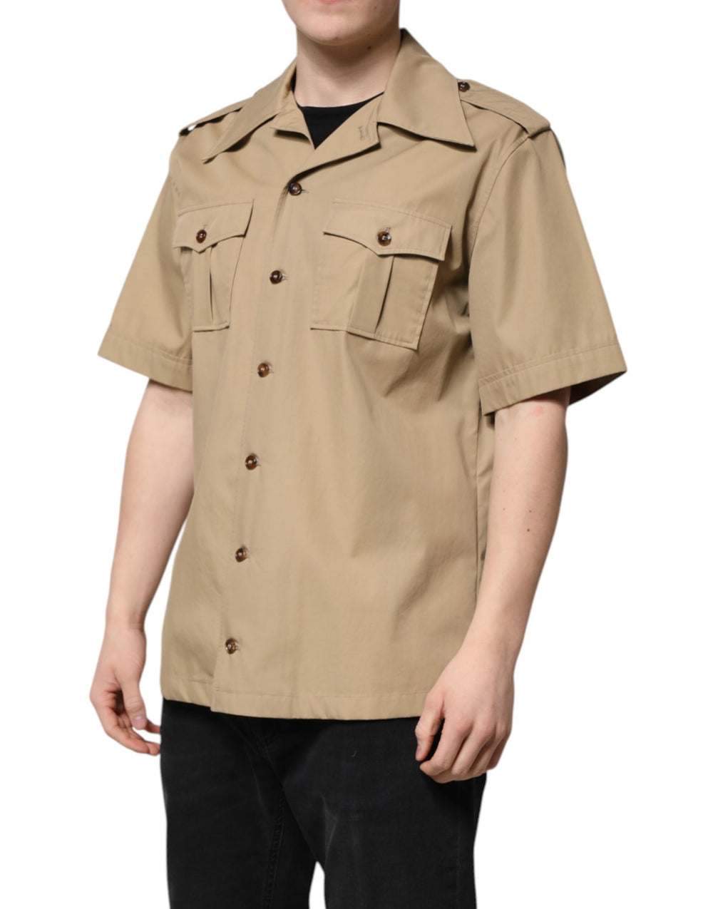 Dolce & Gabbana Cotton Shirt in Brown