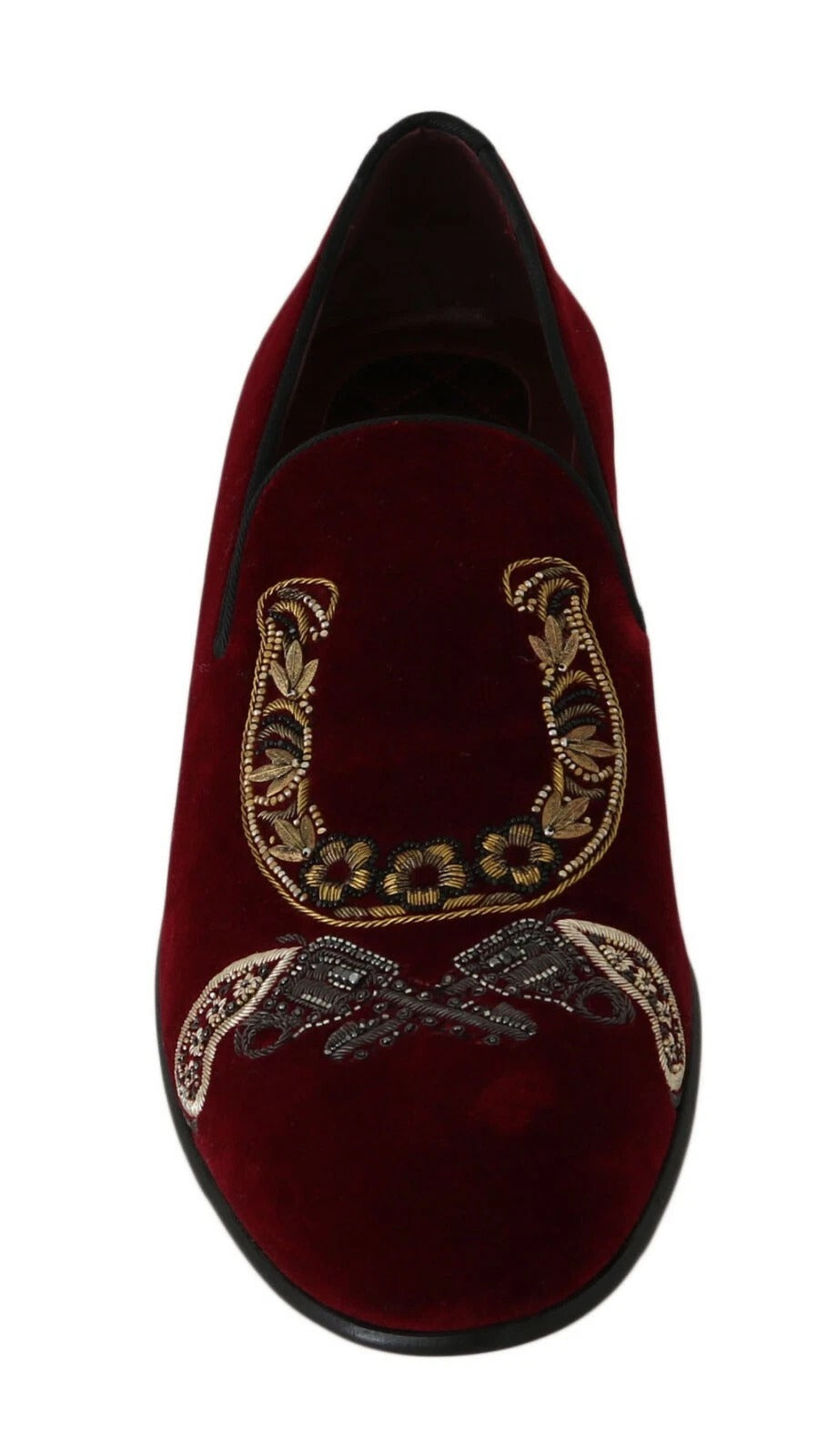 Dolce & Gabbana Cotton Velvet Loafers in Bordeaux
