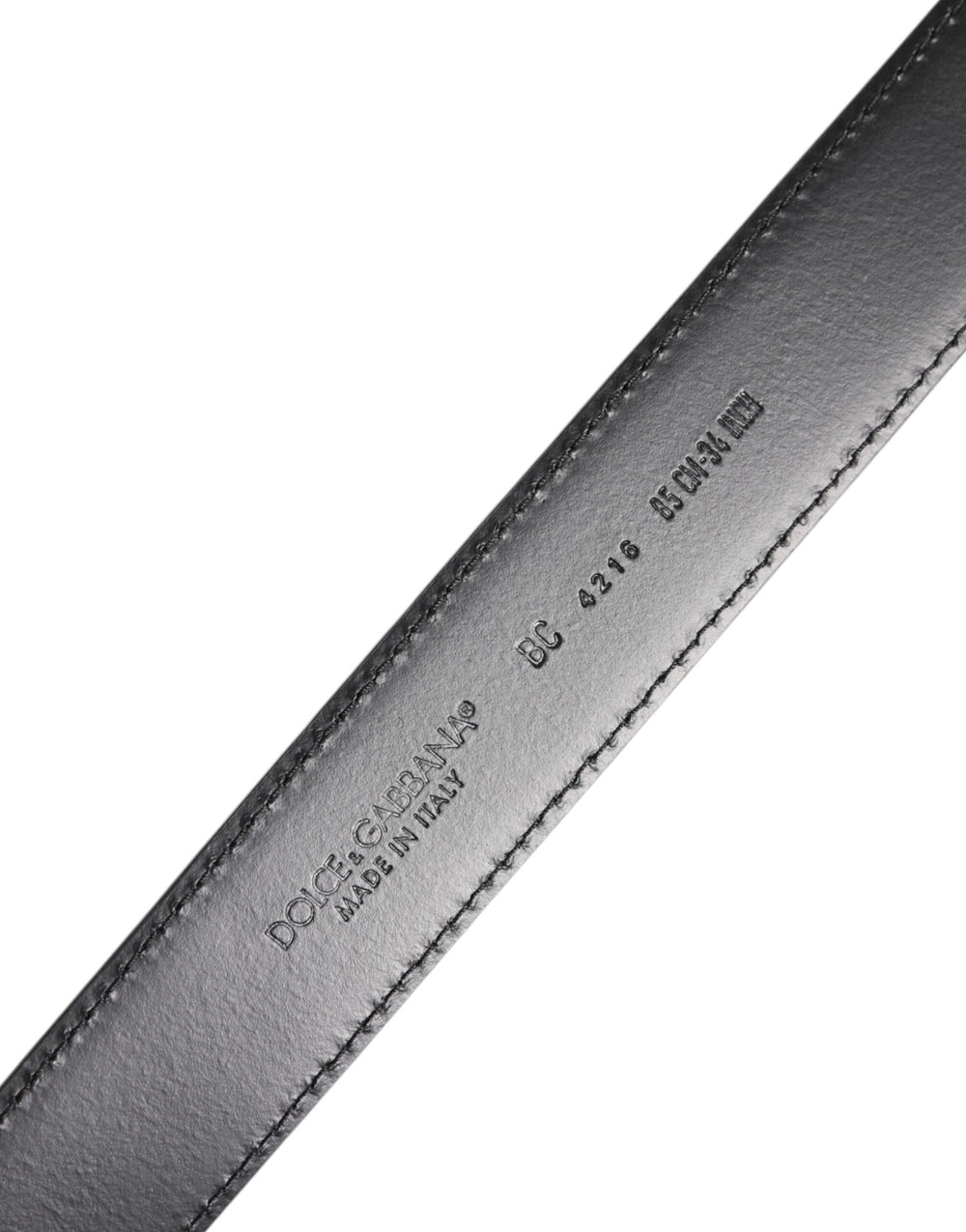 Dolce & Gabbana Calf Leather Belt in Black