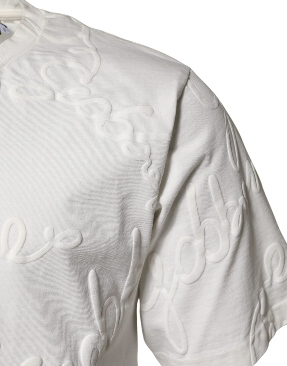 Dolce & Gabbana 100% Cotton Crew Neck T-shirt in White
