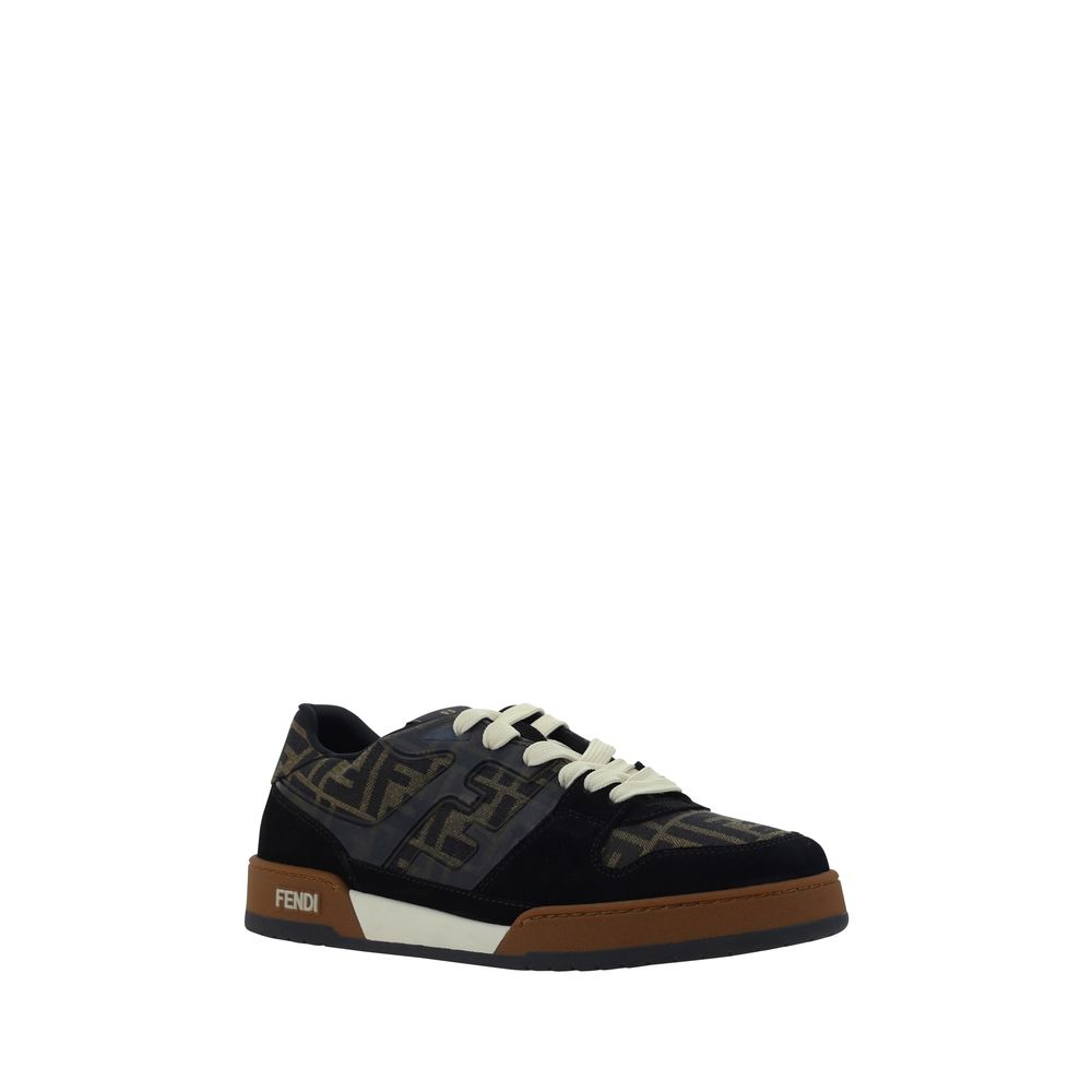 Fendi Multicolour Calf Leather Low-Top Sneakers