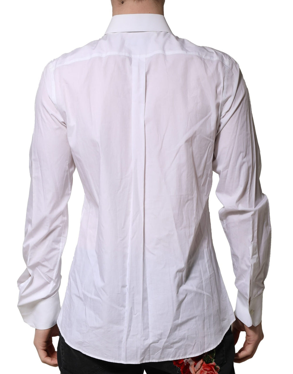 Dolce & Gabbana MARTINI Long-Sleeve Formal Shirt in White