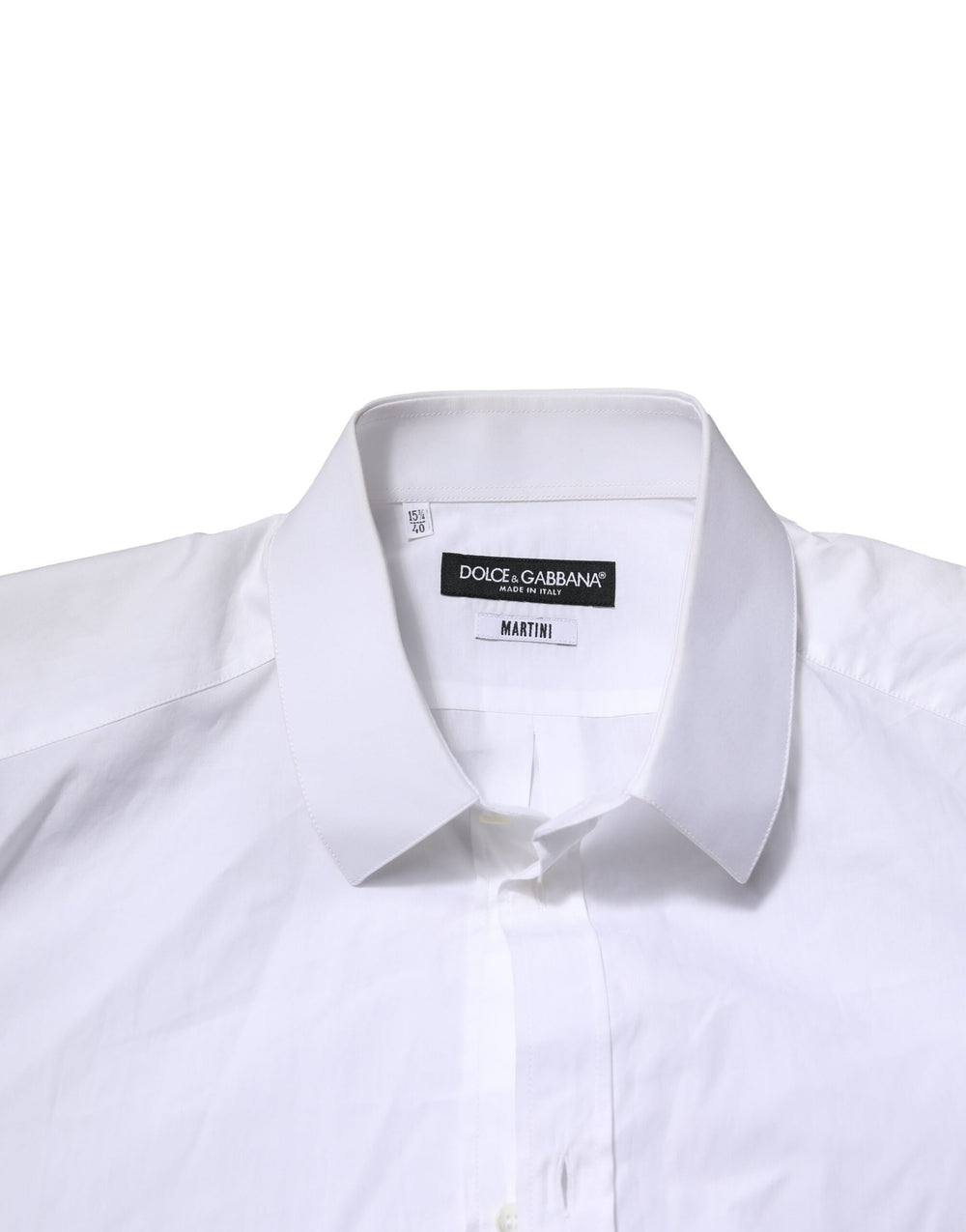 Dolce & Gabbana MARTINI Long-Sleeve Formal Shirt in White