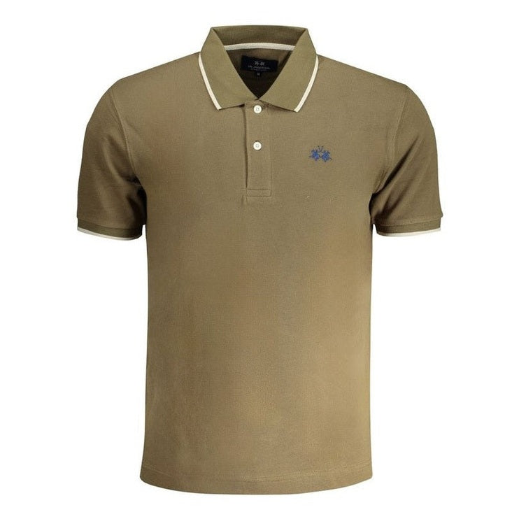 La Martina Green Cotton Men's Polo Shirt - Premium Designer | Mens Edit