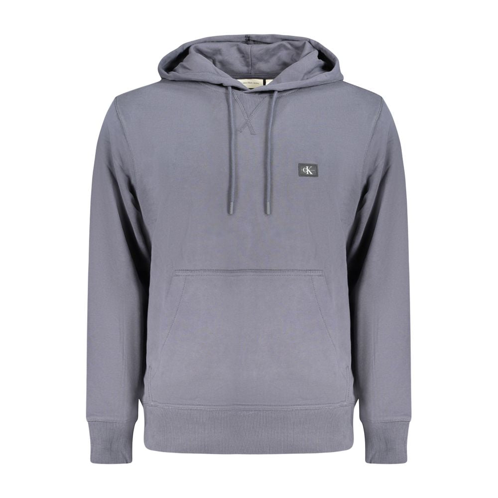 Blue Cotton Men's Hooded Sweatshirt mens luxury fashion - Mens Edit
