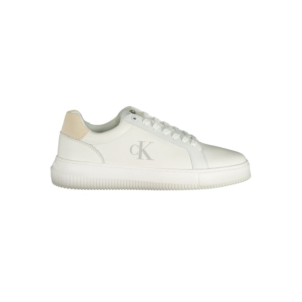 White Polyurethane Men's Sneaker mens luxury fashion - Mens Edit