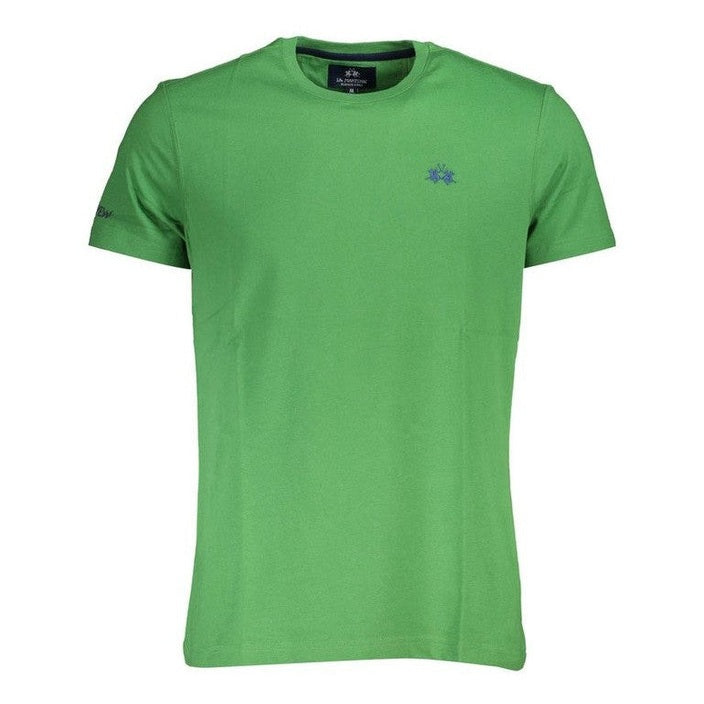 La Martina Green Organic Cotton Men's Logo T-Shirt - Designer | Mens Edit