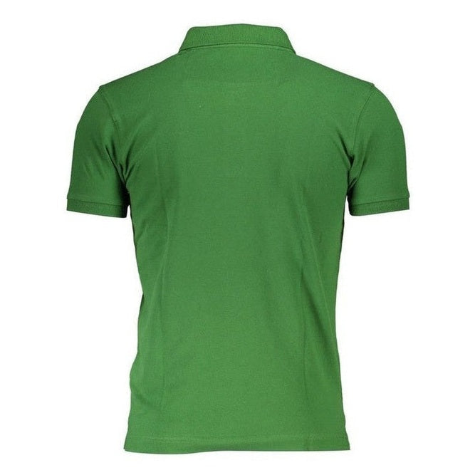 La Martina Cotton Piqué Polo Shirt in Green