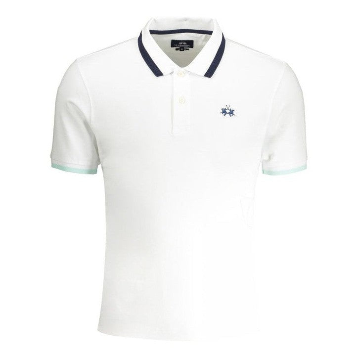 La Martina White Cotton Men's Jersey Polo Shirt - Designer | Mens Edit