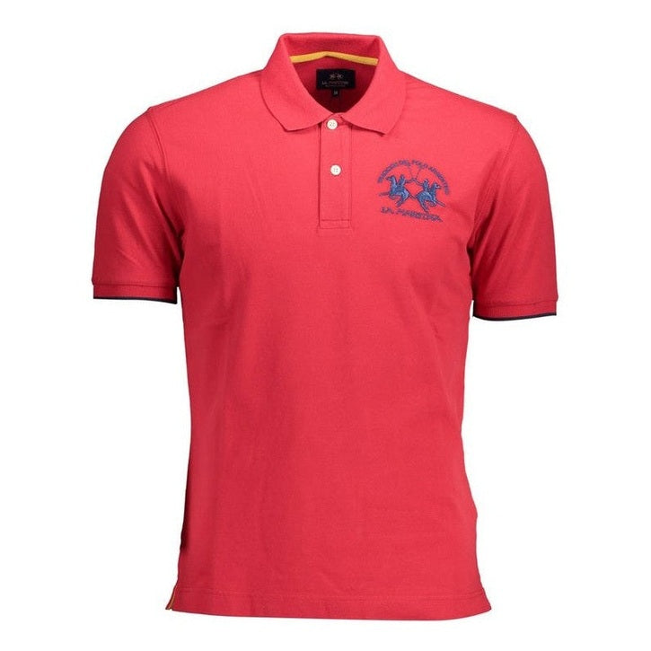 La Martina Pink Cotton Men's Elegant Polo Shirt - Luxury Designer | Mens Edit