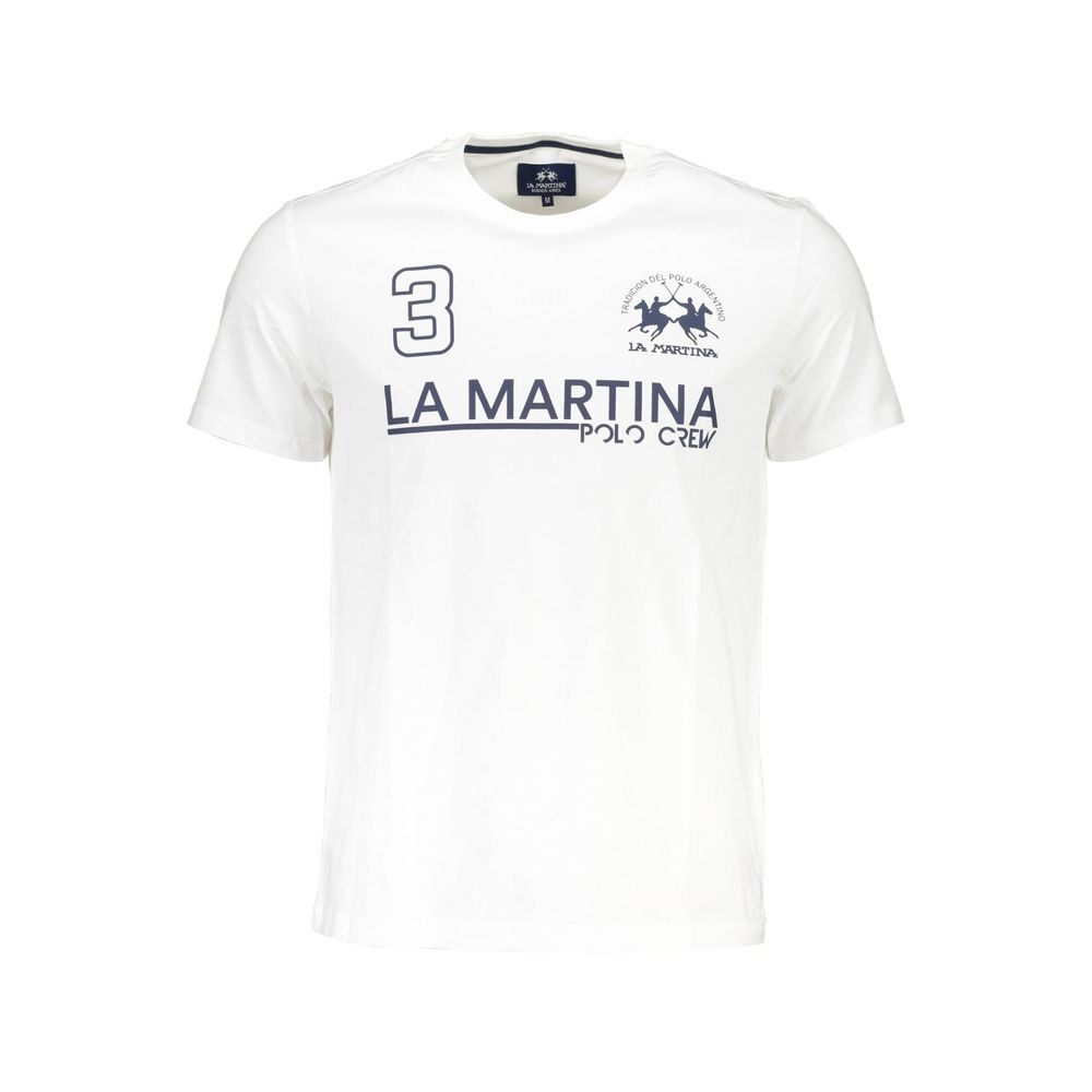 La Martina 100% Cotton T-Shirt in White