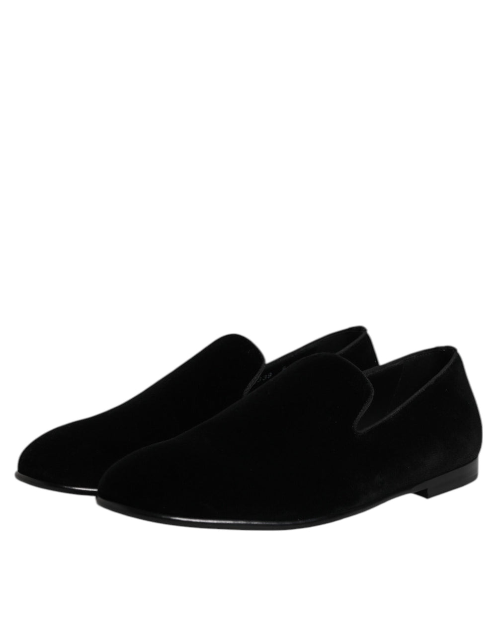 Dolce & Gabbana Velvet Slip-On Loafers in Black