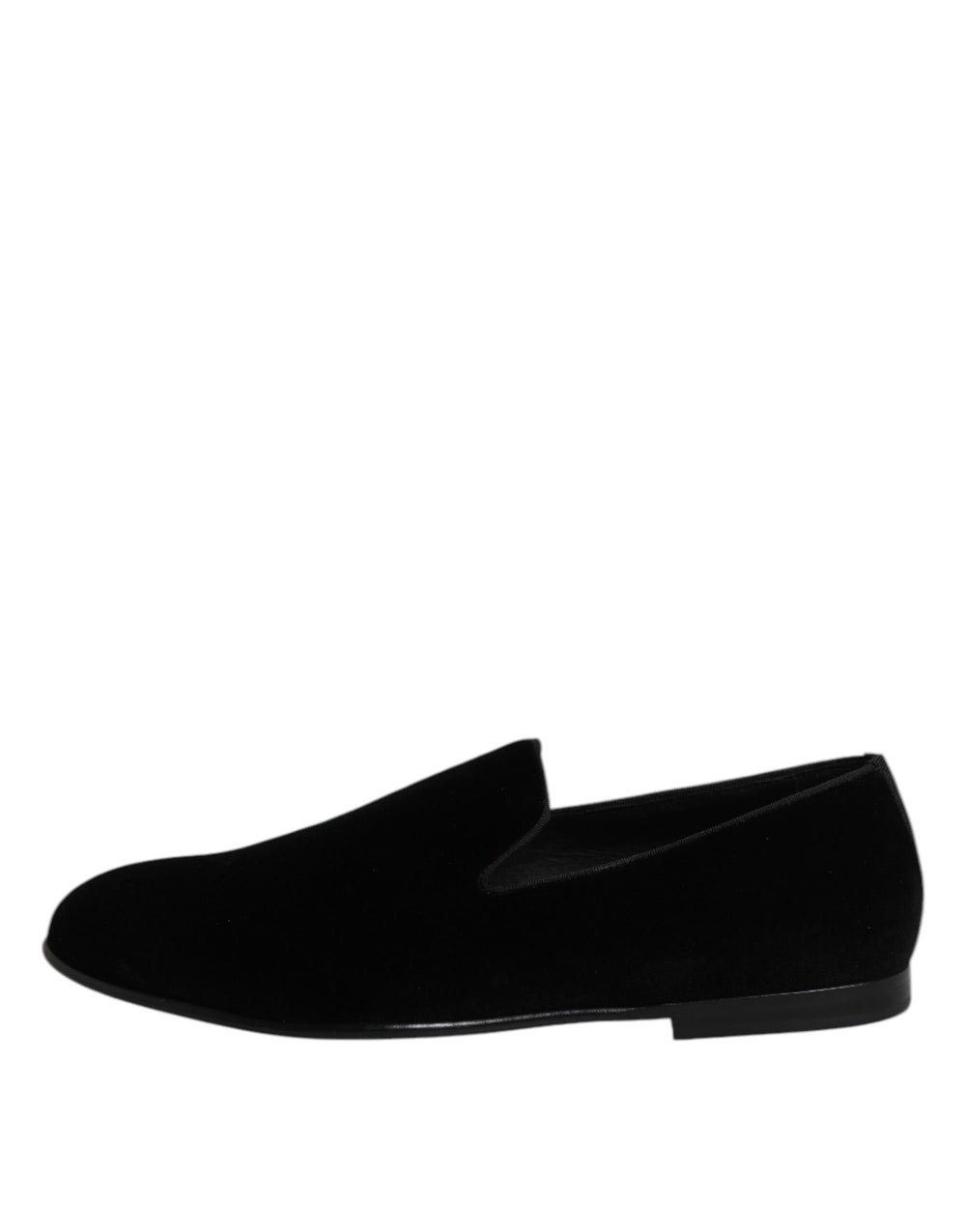Dolce & Gabbana Velvet Slip-On Loafers in Black