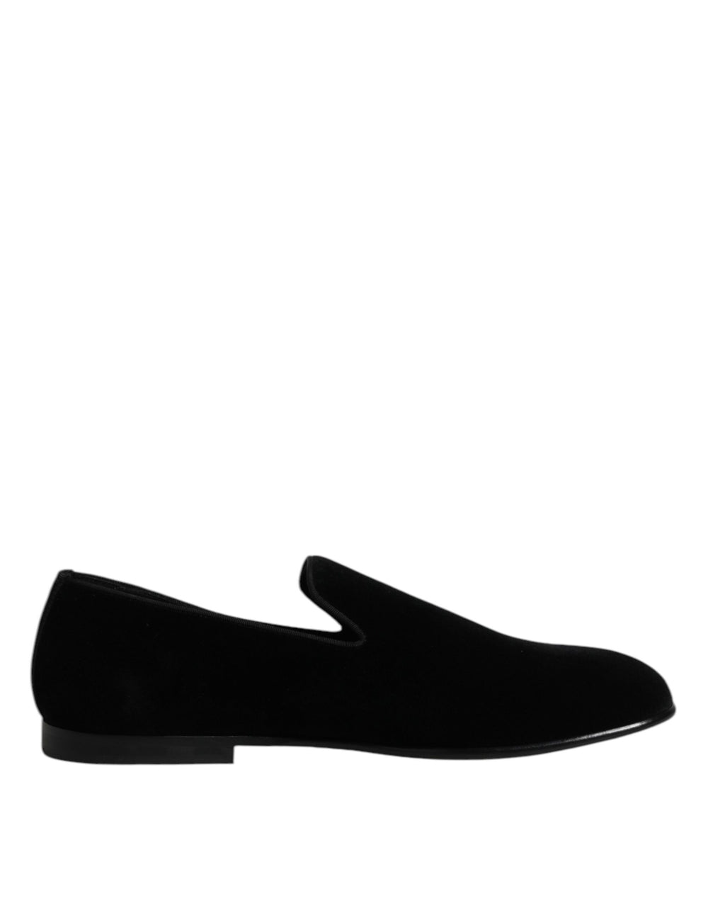 Dolce & Gabbana Velvet Slip-On Loafers in Black