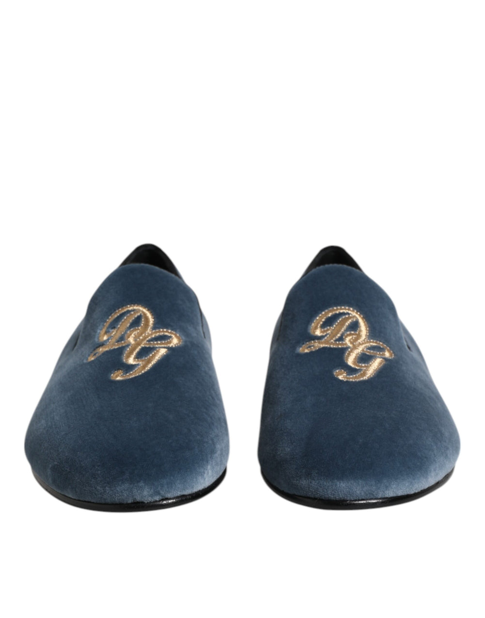 Blue Velvet DG Logo Loafers Formal Shoes mens luxury fashion - Mens Edit