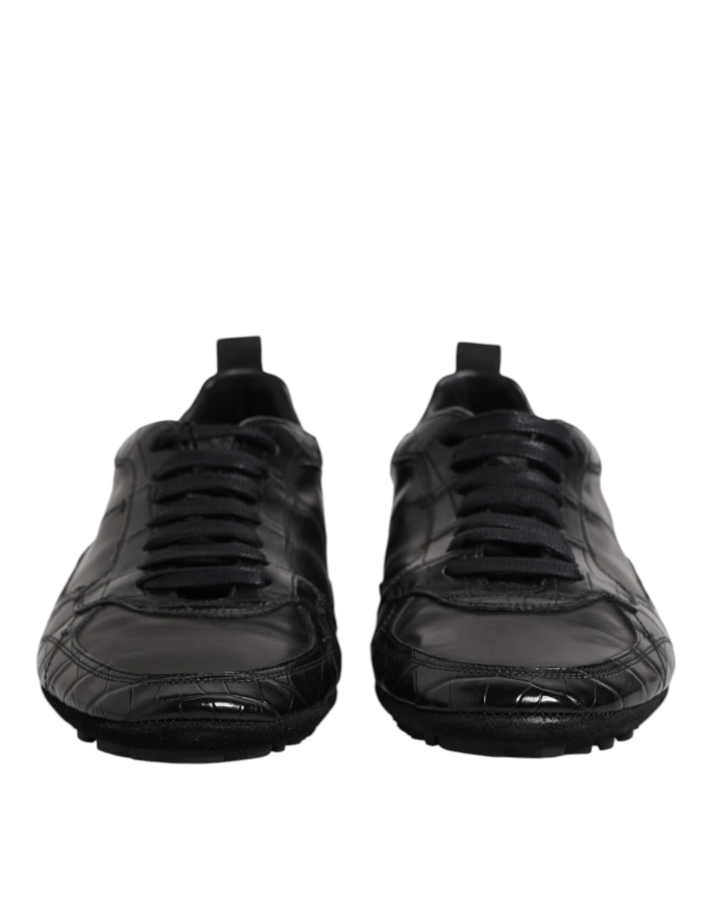 Dolce & Gabbana Exotic Leather Low-Top Sneakers in Black