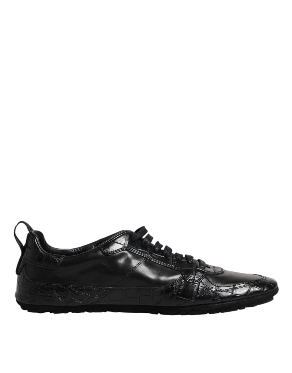 Dolce & Gabbana Exotic Leather Low-Top Sneakers in Black