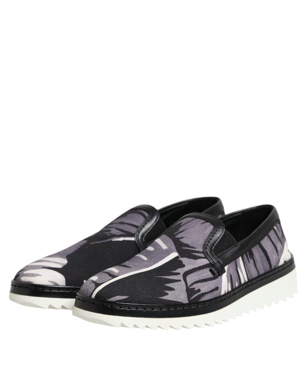 Dolce & Gabbana Tropical Slip-On Sneakers in Black