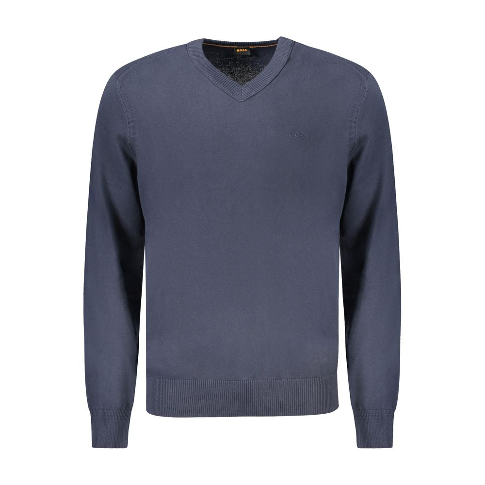 Blue Cotton Men's Long-Sleeved T-Shirt mens luxury fashion - Mens Edit
