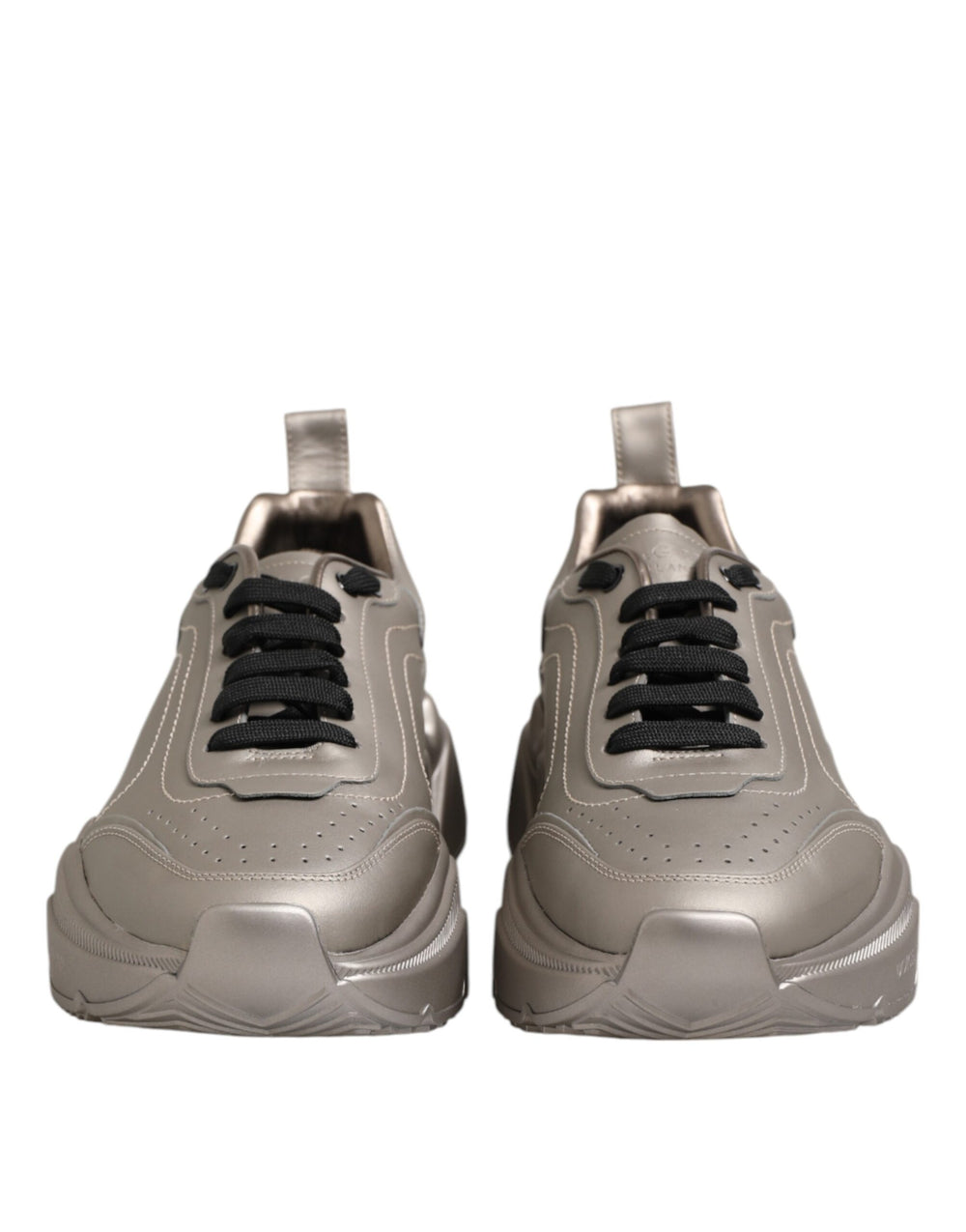Dolce & Gabbana DAYMASTER Calf Leather Sneakers in Silver