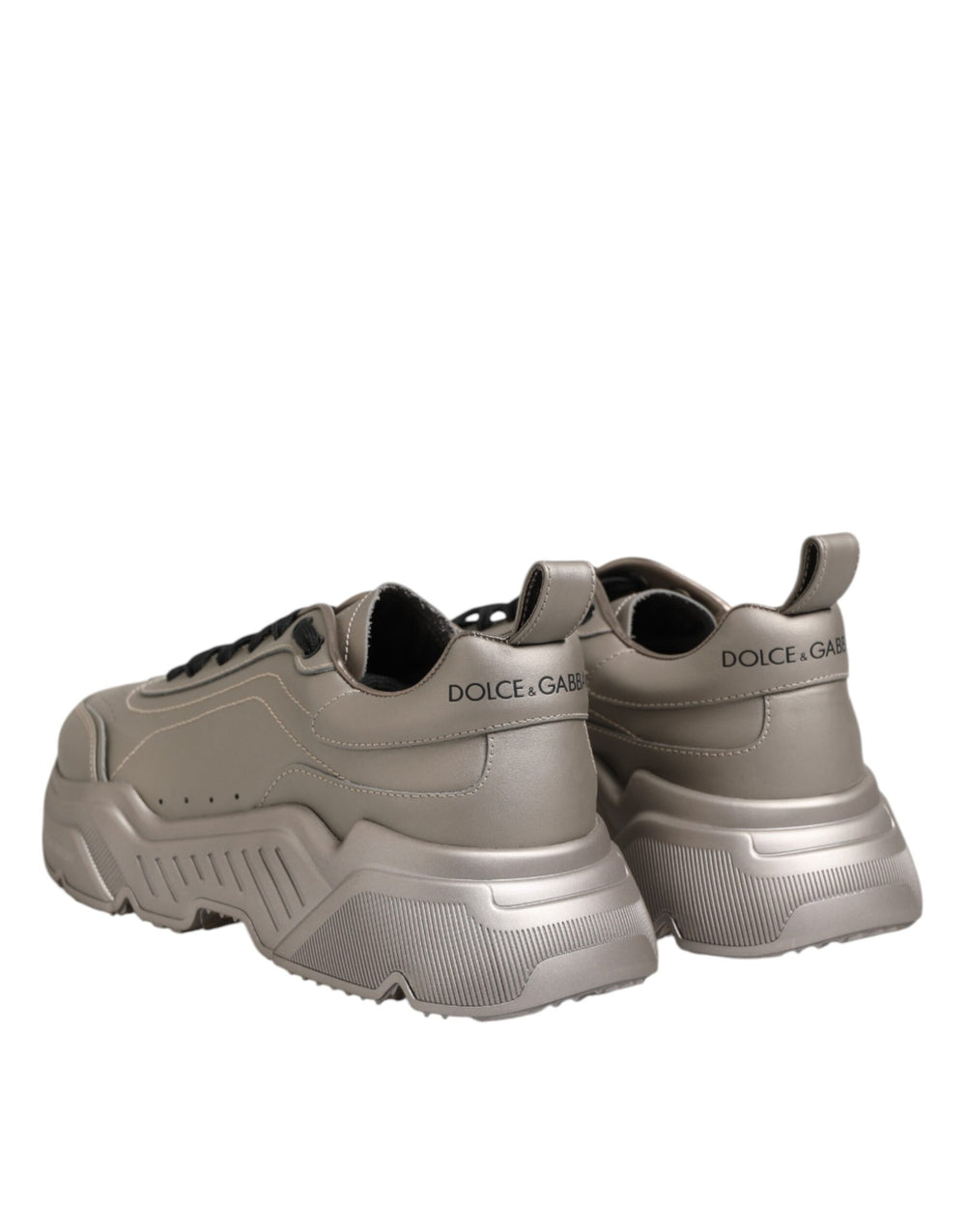 Dolce & Gabbana DAYMASTER Calf Leather Sneakers in Silver