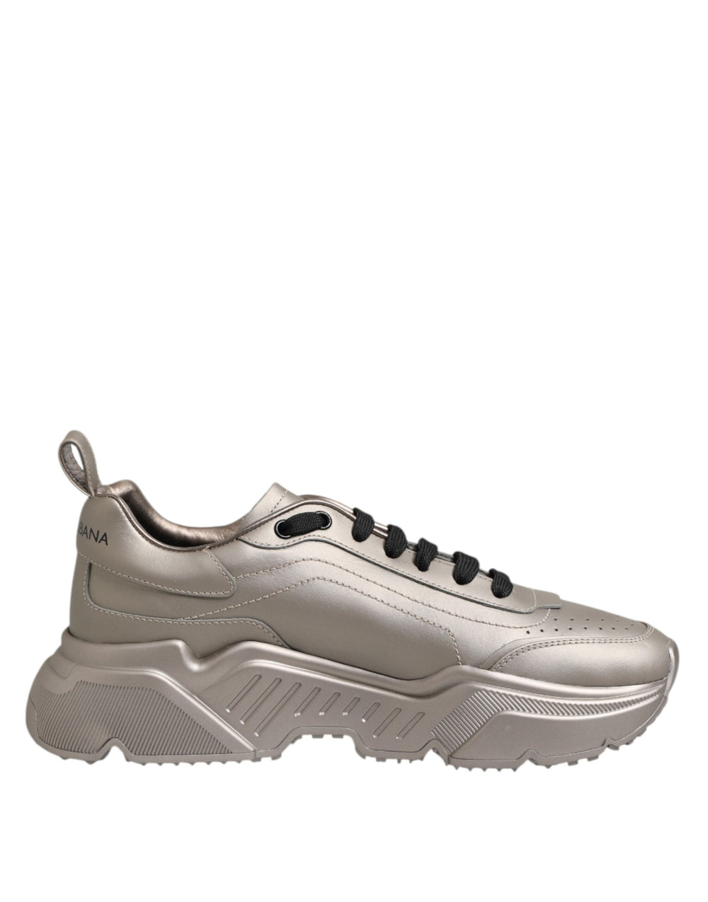 Dolce & Gabbana DAYMASTER Calf Leather Sneakers in Silver