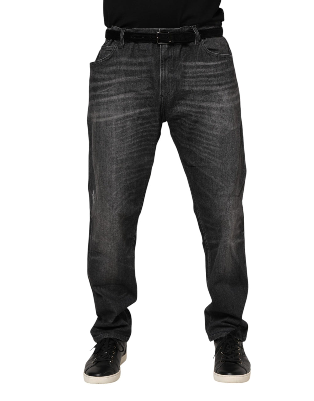 Dolce & Gabbana Cotton Loose Jeans in Gray Washed