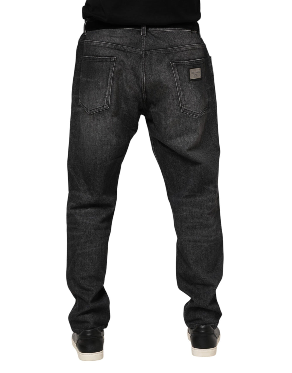 Dolce & Gabbana Cotton Loose Jeans in Gray Washed