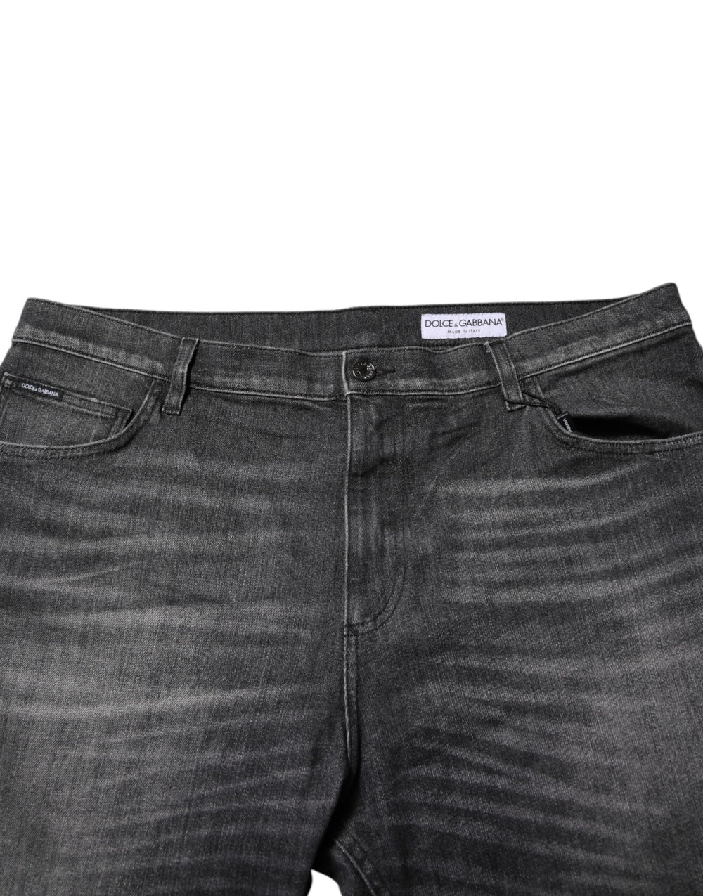 Dolce & Gabbana Cotton Loose Jeans in Gray Washed