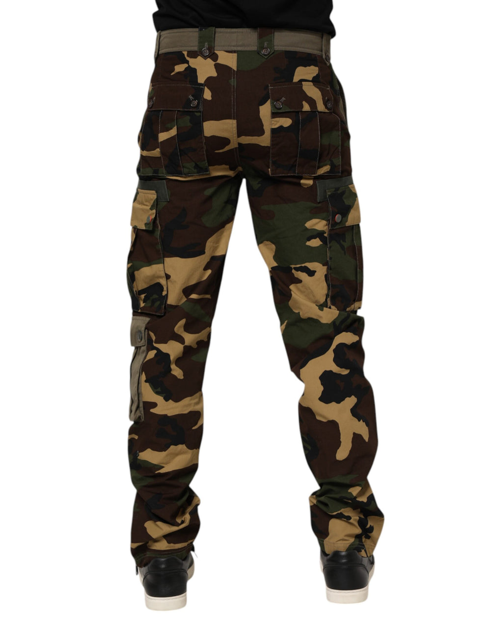 Dolce & Gabbana Cotton Camouflage Cargo Pants in Brown