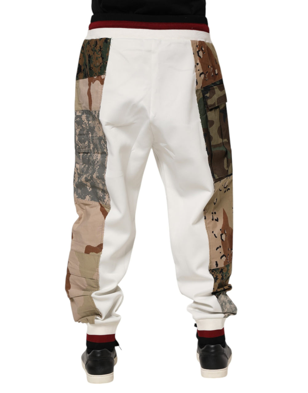 Dolce & Gabbana Patchwork Jogger Pants in White