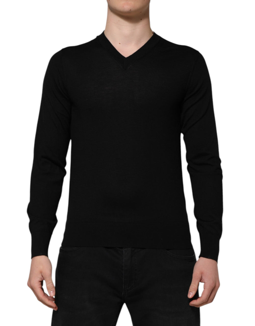 Dolce & Gabbana Virgin Wool Pullover Sweater in Dark Grey