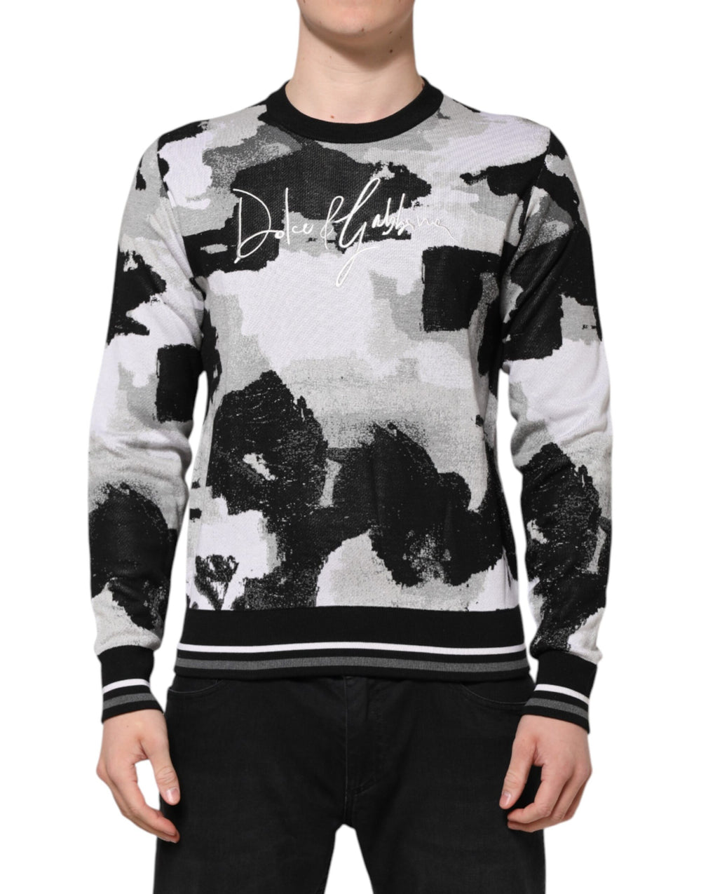 Dolce & Gabbana 100% Silk Pullover Sweater in Multicolor