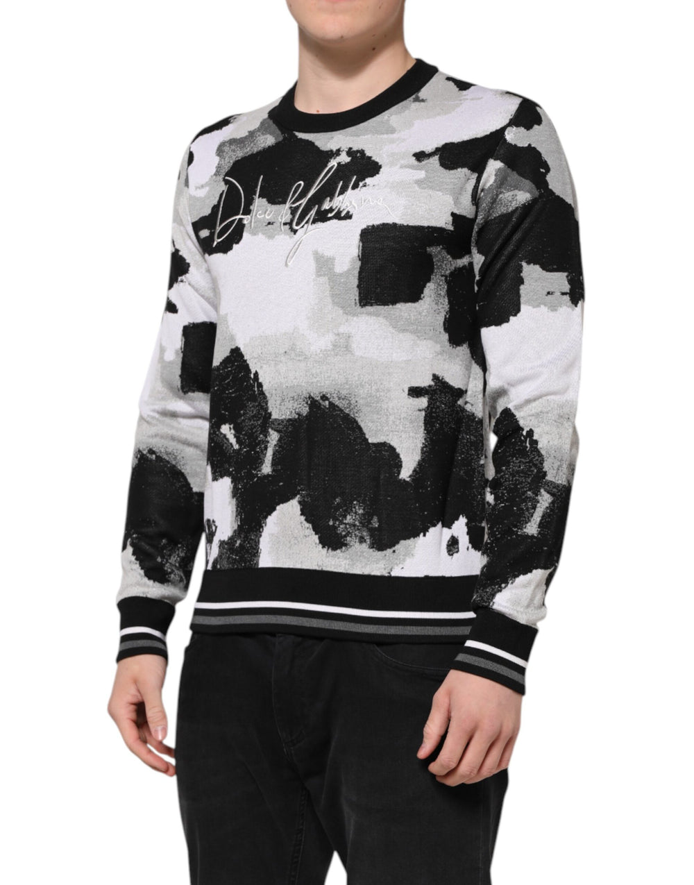 Dolce & Gabbana 100% Silk Pullover Sweater in Multicolor