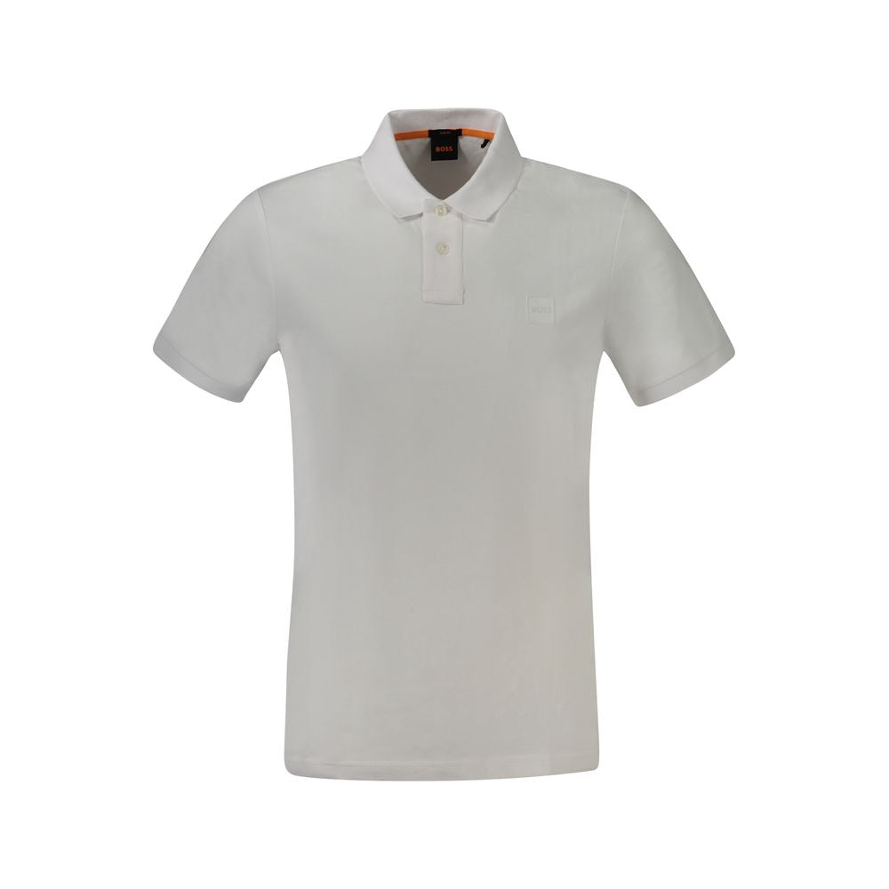 Hugo Boss Slim Fit Cotton Polo in White