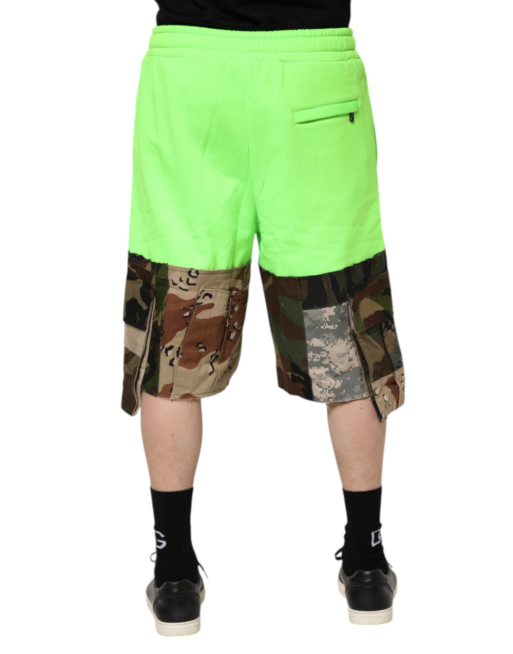 Dolce & Gabbana Cotton Cargo Bermuda Shorts in Green