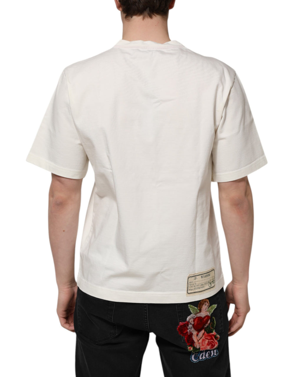 Dolce & Gabbana Graphic Print Cotton T-shirt in White