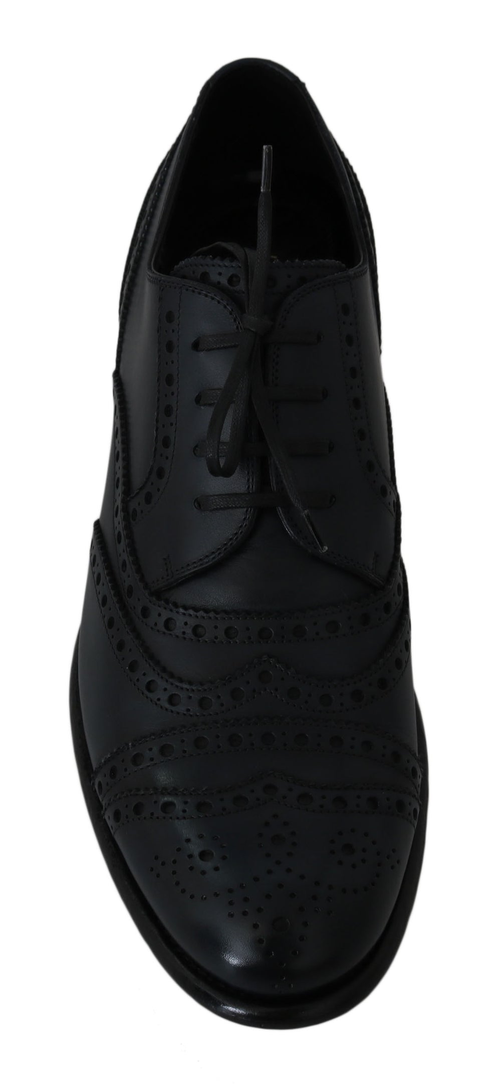 Dolce & Gabbana Leather Wingtip Derby Shoes in Dark Blue