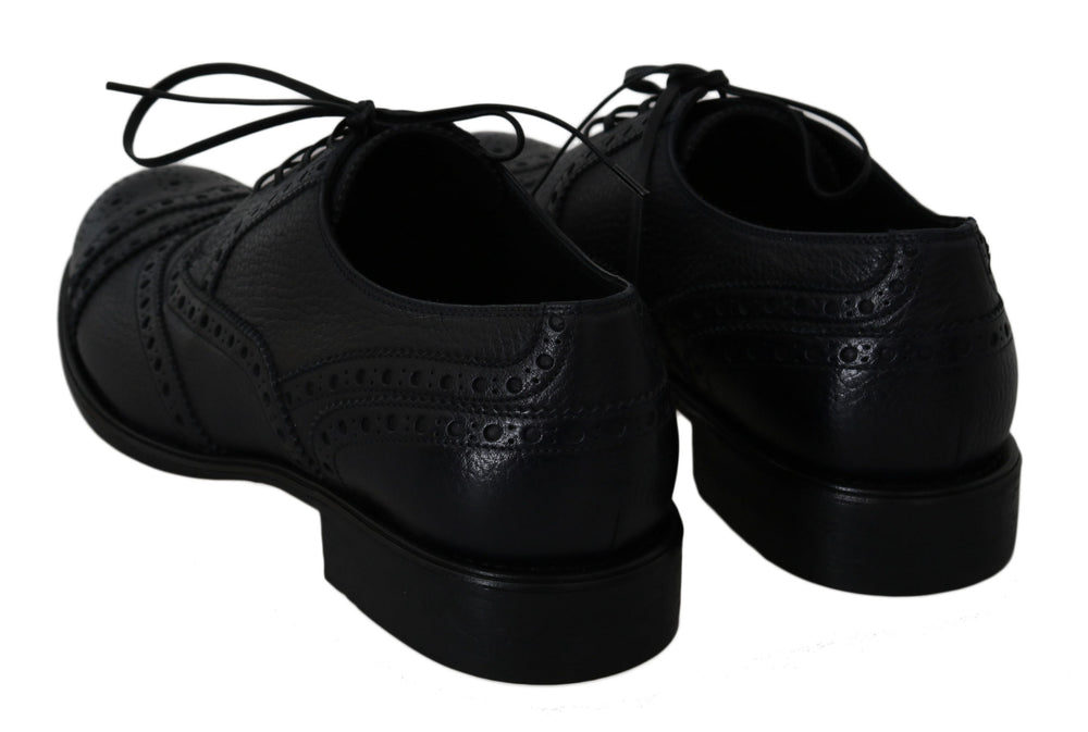 Dolce & Gabbana Leather Wingtip Derby in Dark Blue