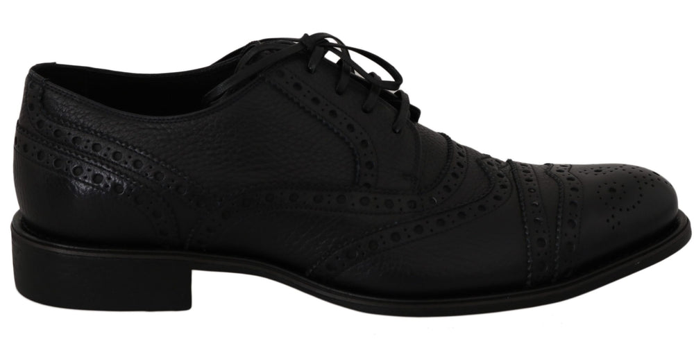 Dolce & Gabbana Leather Wingtip Derby in Dark Blue